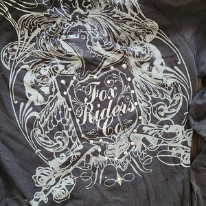 Fox Black and White Graphic Long Sleeve Tee